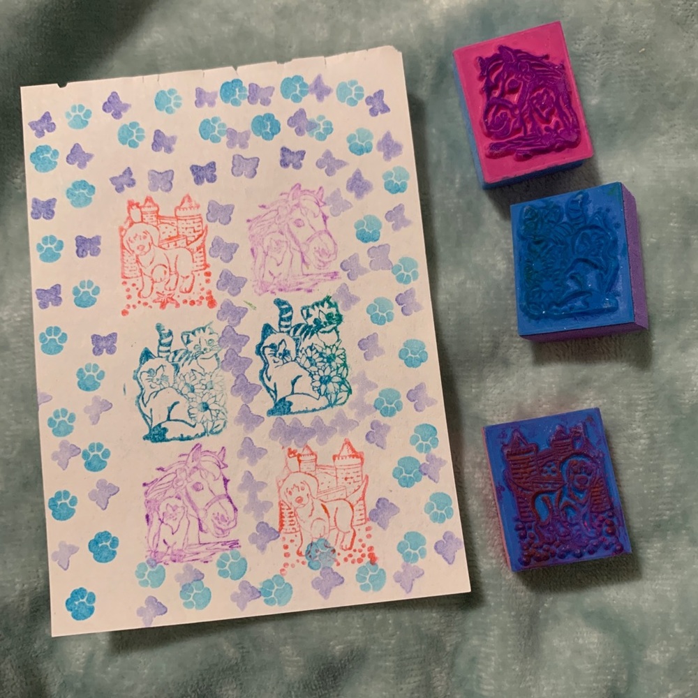 Lisa Frank small foam stamp set